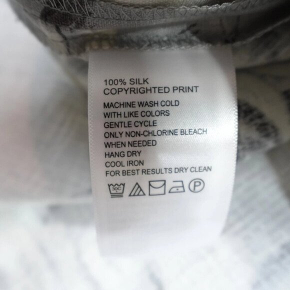 Tommy Bahama Shirt Large Gray Loop Collar Floral Silk Geometric Lot of 2 - Picture 4 of 11